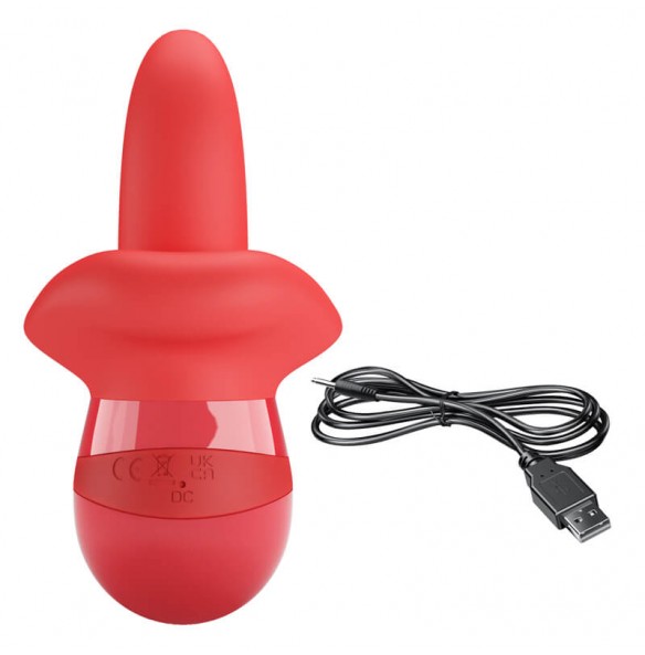 PRETTY LOVE - Obelia Swaying Tongue Stimulator Vibrator (Chargeable - Red) PRETTY LOVE - Obelia Swaying Tongue Stimulator Vibrator (Chargeable - Red)